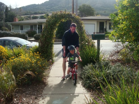 Seabass on his new pedal bike!